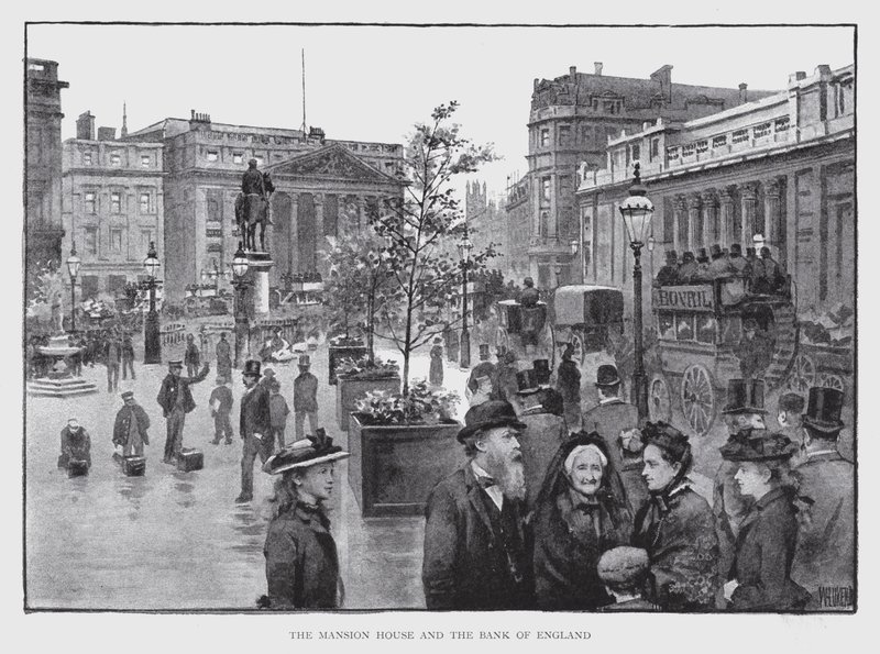 The Mansion House and the Bank of England by William Luker