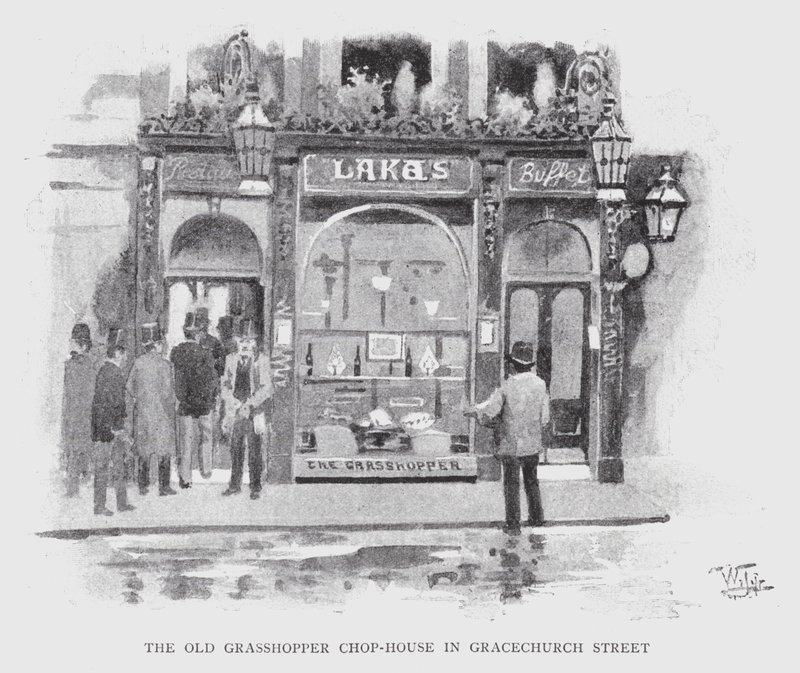 The Old Grasshopper Chop-House in Gracechurch Street by William Luker