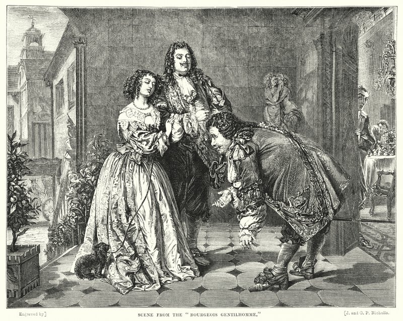 Scene from the Bourgeois Gentilhomme (engraving) by William Powell (after) Frith