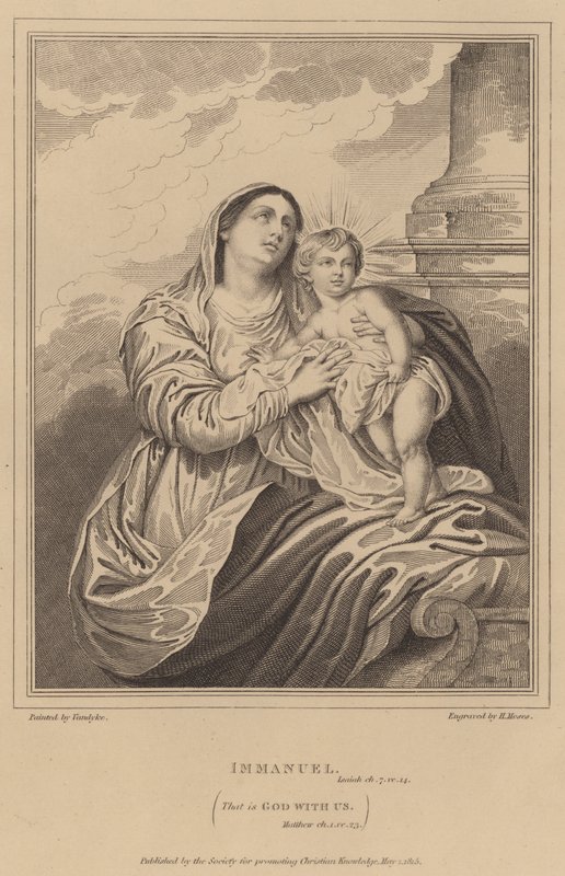 Immanuel, Isaiah, That is God with us, Matthew by after Anthony van Dyck