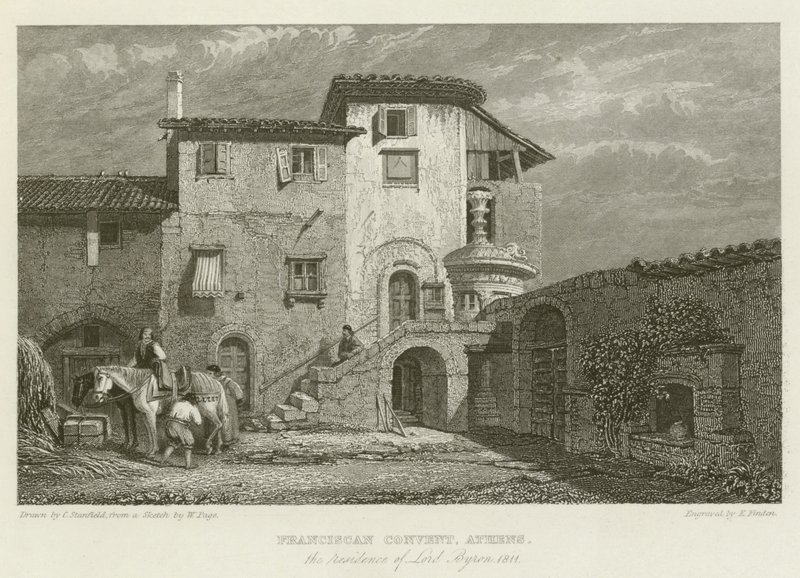 Franciscan Convent, Athens, the residence of Lord Byron, 1811 by after C. Stanfield