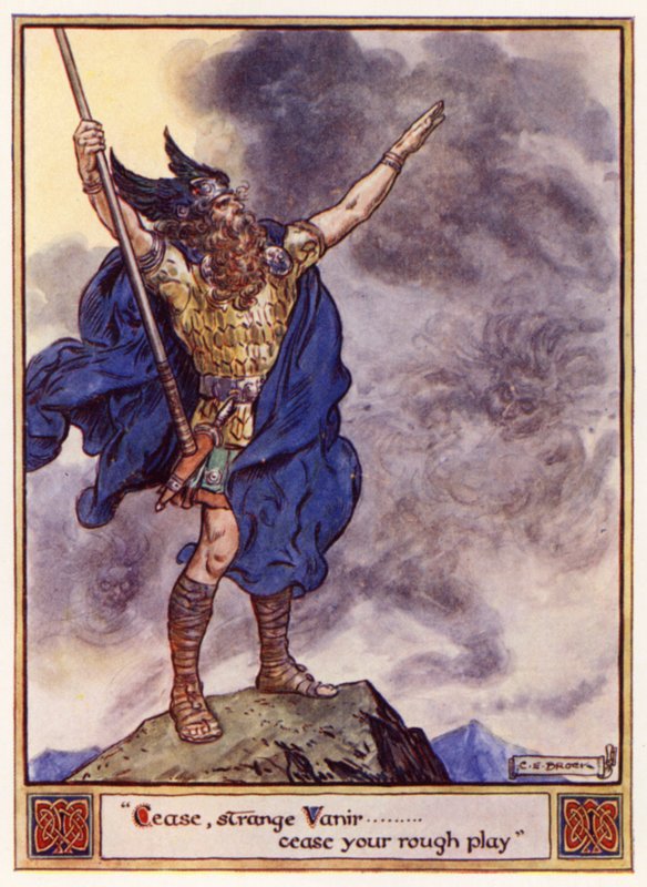 Cease, strange Vanir, cease your rough play by after Charles Edmund Brock