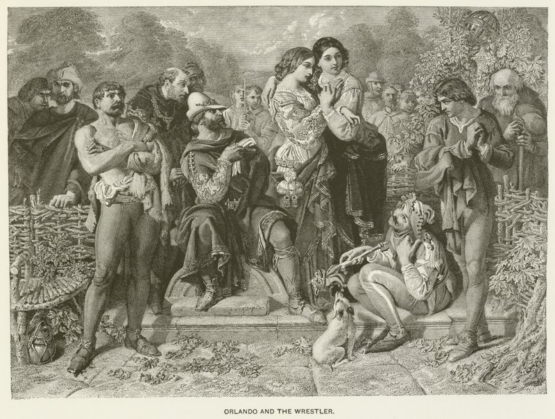 Orlando and the Wrestler by after Daniel Maclise