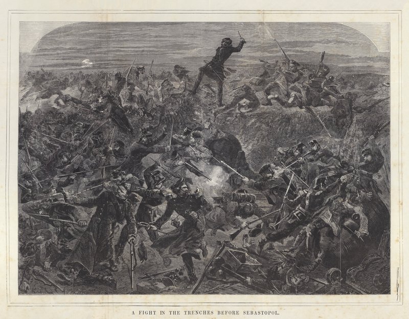A Fight in the Trenches before Sebastopol by after Edmond Morin