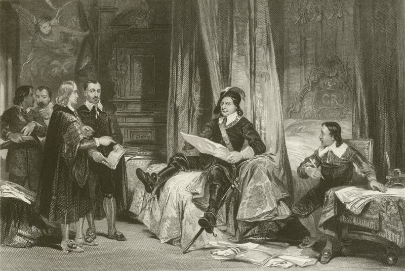 Cromwell Conferring with the Lawyers by after George Cattermole
