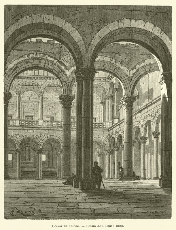 Alcazar of Toledo by Gustave after Dore