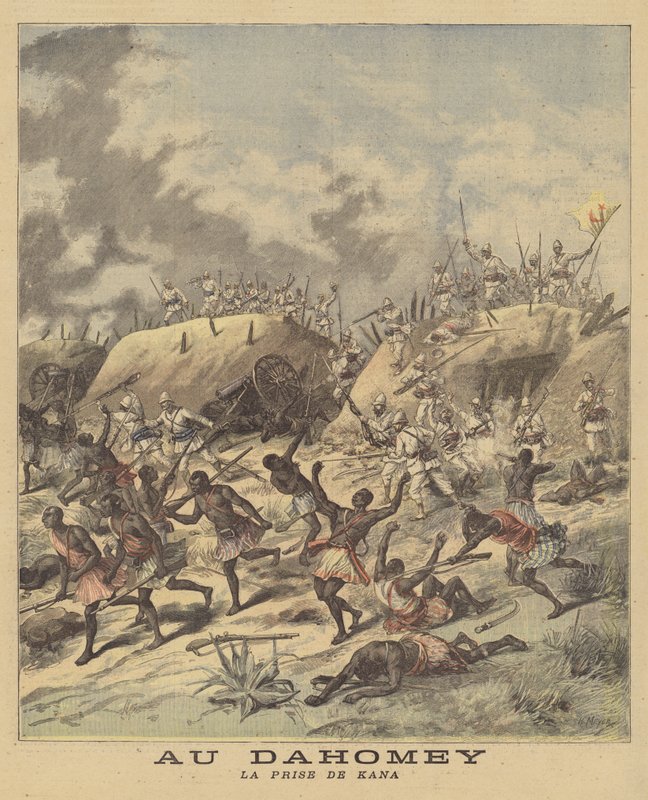 Capture of Cana by the French, Dahomey by after Henri Meyer