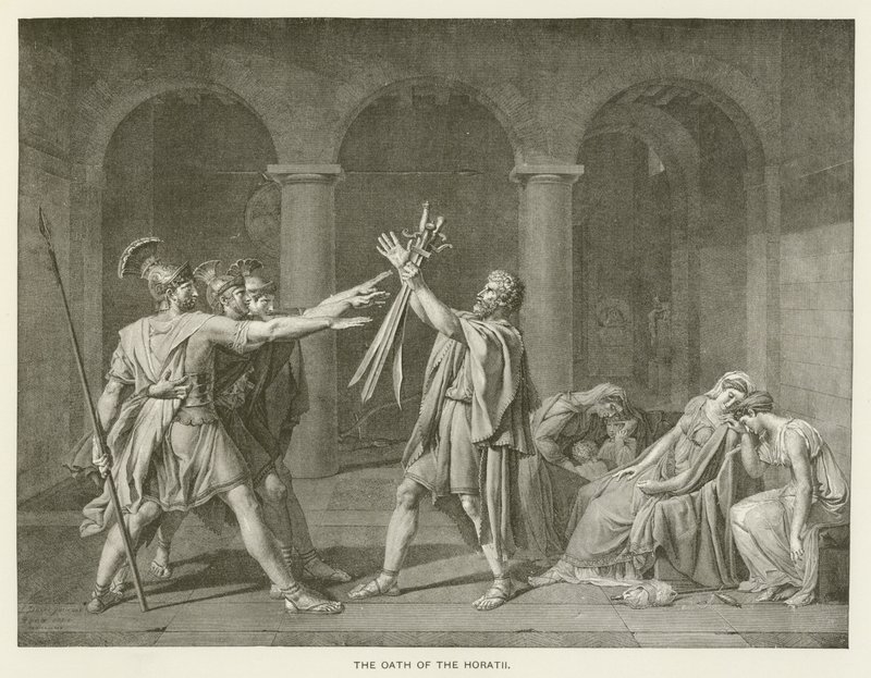 The Oath of the Horatii by after Jacques Louis David