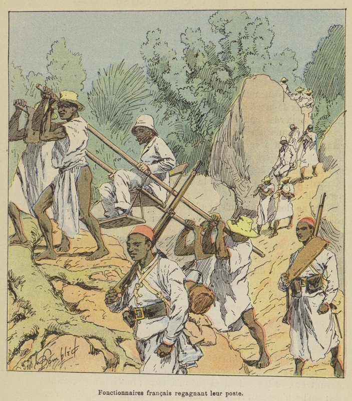 French Officials Returning to Their Post by after Louis Charles Bombled