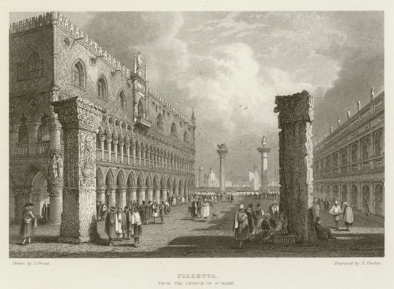 Piazetta, from the Church of St Mark by Samuel (after) Prout