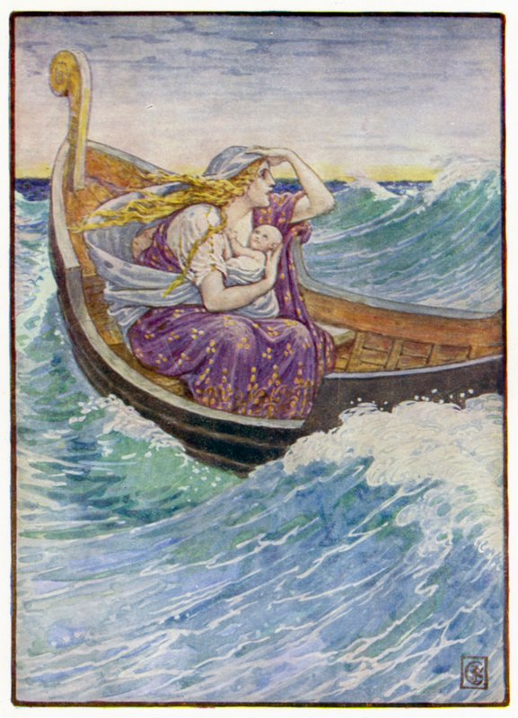 For two days and two nights the boat was tossed hither and thither by after Walter Crane