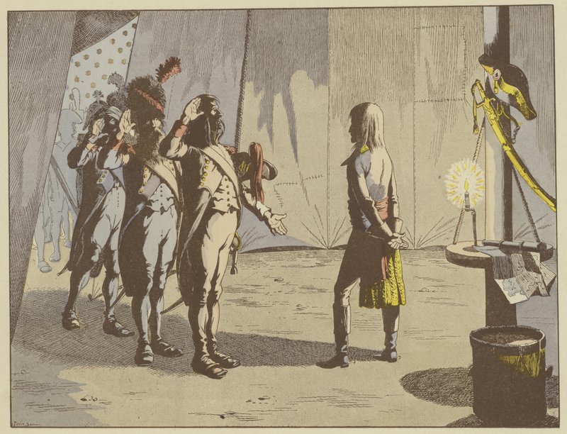 After the Battle of Lodi, the old soldiers offered their young commander the rank of corporal, origin of the nickname The Little Corporal, that remained with Napoleon by pseudonym for Onfray de Breville Jacques Job