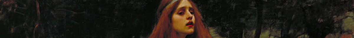 The Lady of Shalott (John William Waterhouse), Detail: Gesicht der Lady