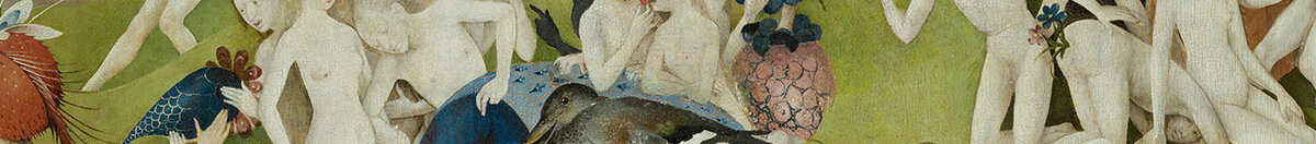 The Garden of Earthly Delights (Hieronymus Bosch), Detail: Nackte Figurengruppe mit Riesenfrüchten