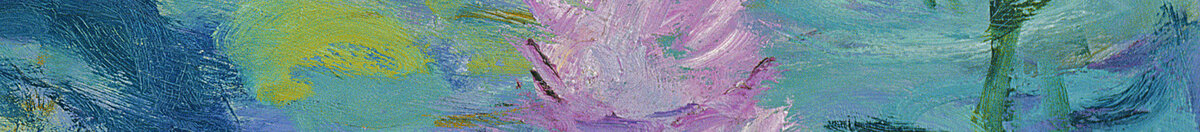Waterlilies, 1916-19 (Claude Monet), Detail: Blüten am rechten Ufer
