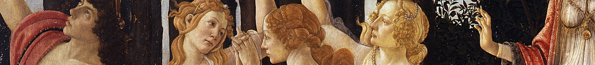 La Primavera (Sandro Botticelli), Detail: Reigen der drei Grazien