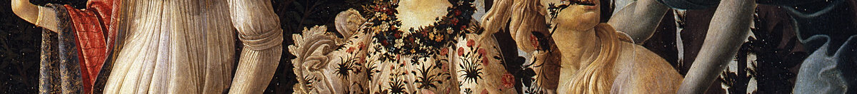La Primavera (Sandro Botticelli), Detail: Flora mit Blumenkleid