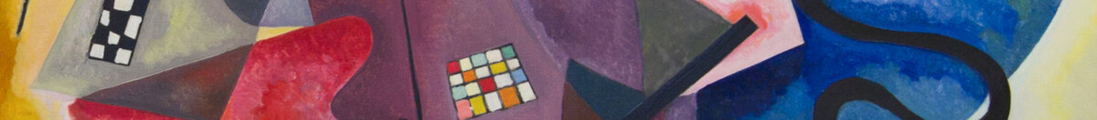 Yellow-Red-Blue (Wassily Kandinsky), Detail: Violett-rote Formenballung
