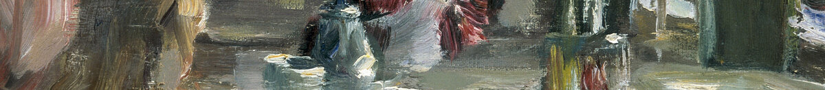 The Terrace at the Restaurant Jacob in Nienstedten on the Elbe (Max Liebermann), Detail: Gedeckter Tisch