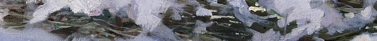 The Magpie (Claude Monet), Detail: Schneebedeckte Hecke