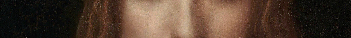 Salvator Mundi (Leonardo da Vinci), Detail: Gesicht Christi