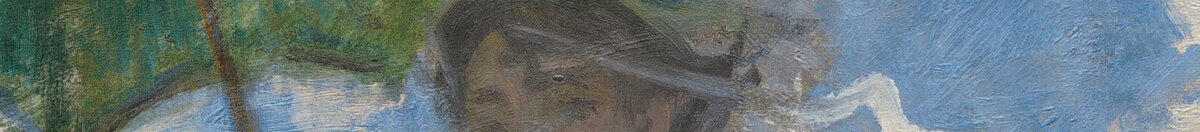 Woman with a Parasol (Claude Monet), Detail: Gesicht mit Hut und Schleier