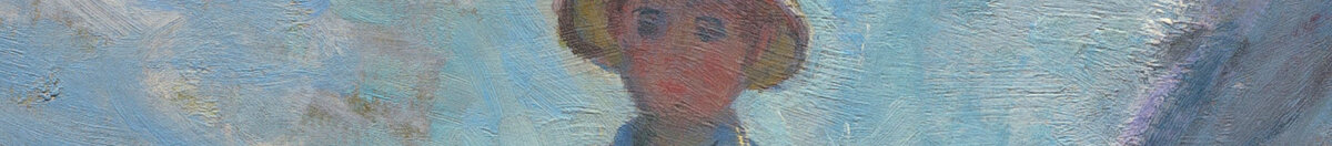 Woman with a Parasol (Claude Monet), Detail: Kind mit Strohhut