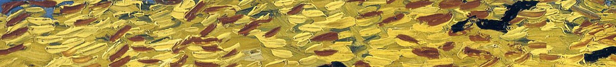 Wheatfield with Crows (Vincent van Gogh), Detail: Gelbes Weizenfeld mit Krähen