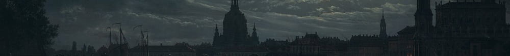 View of Dresden by Moonlight (Johan Christian Dahl)