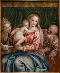 Madonna and Infant Jesus between St. Catherine of Alexandria and Peter (detail)