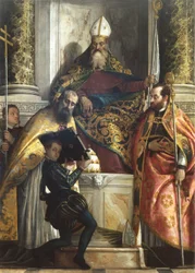 Saint Anthony the Abbot between St Cornelius and St Cyprian