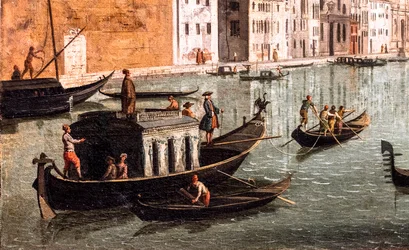 The Grand Canal between the Churches of Santa Croce and San Geremia (detail)