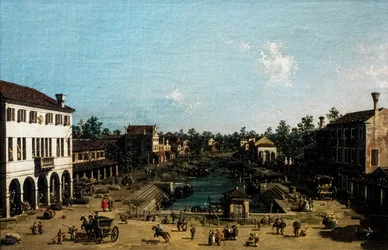 View of Mestre with the Canale delle Barche