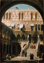 View of the Staircase of the Giants, Ducal Palace of Venice