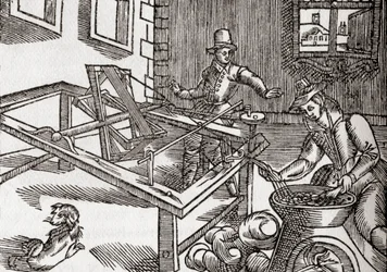 Silk winding, facsimile of a picture in Edward William