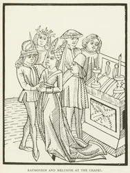 Raymondin and Melusine at the chapel
