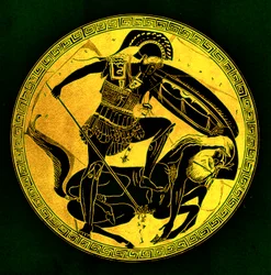 Warrior and centaur, illustration from 