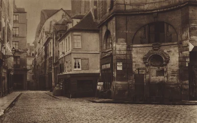 Erfurth Crossroads and Fountain in 1866, near Saint-Germain-des-Pres