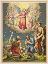 The Shepherds receive tidings of Good News