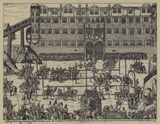 Tournament in celebration of the Christening of Sigismund, son of John George, Elector of Brandenburg, at Colln Castle