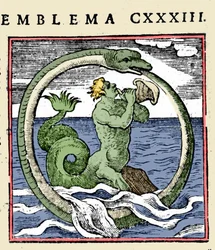 A Triton and an Ouroboros, illustration 