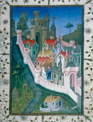 Pierre le Fruitier dit Salmon, a political adventurer, finds the monk Notre-Dame des Halles in Avignon in front of the chapel of Pierre du Luxembourg. The latter tells him about political propaganda. At the top north of the city are the Popes