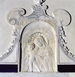 Bas-relief of a Madonna and Child