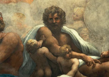 Vision of St John Evangelist on Patmos, Ascension of Christ among Apostles, or Christ in Glory (detail)