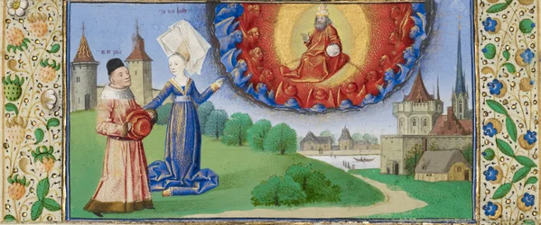 Philosophy Instructing Boethius on the Role of God