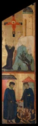 Diptych of Blessed Andrea Gallerani: St. Francis receives the stigmata and the blessed Gallerani (interior right panel)
