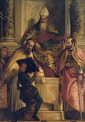 St. Anthony Abbot with St. Cornelius, St. Cyprian and a Page