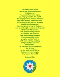 You noble, mindful love rescue and protect us humans in this world - Version 1
