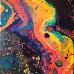 Modern Oil Painting with Rough Brush Strokes