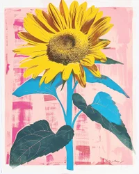 Sunflower on Canvas Henri Matisse Inspired
